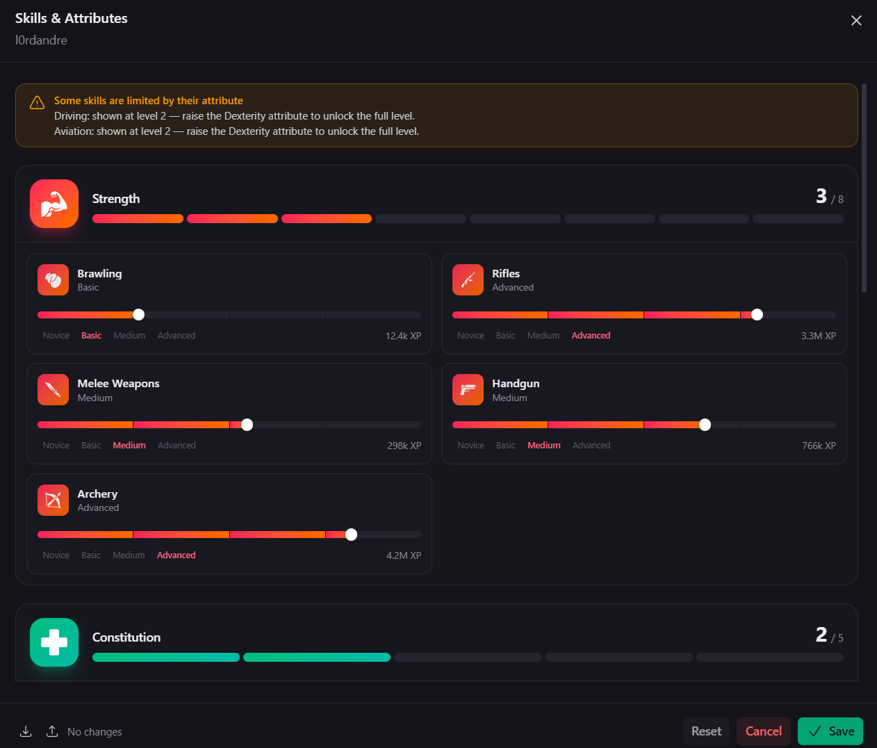Player Skills & Attributes Editor